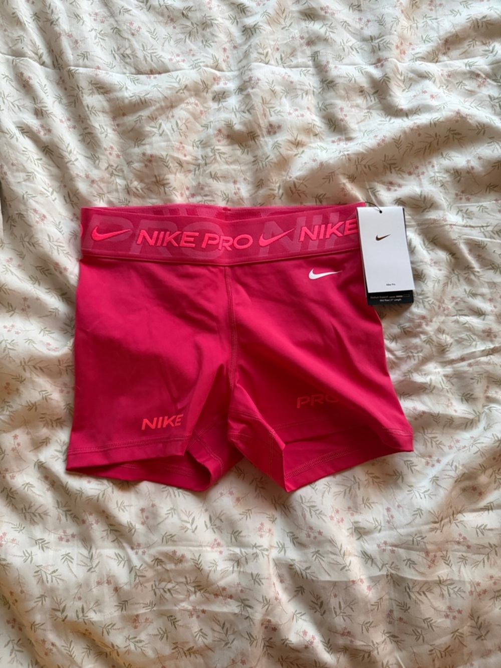 Nike Women's Hot Pink Pro Compression Athletic Shorts